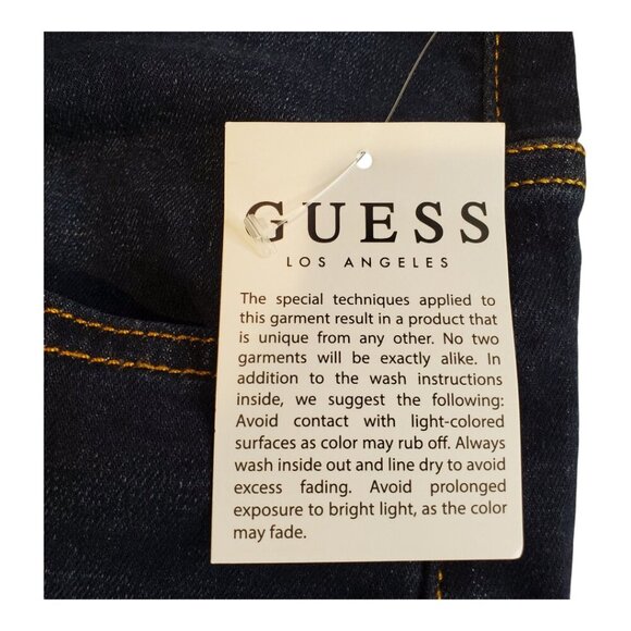 NWT GUESS Men's Athletic Tapered Distressed Blainn Wash Stretch Blue Jeans - Picture 10 of 15